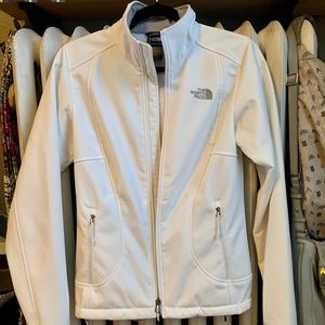 The North Face white waterproof jacket